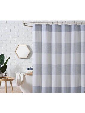 UGG Lyle Navy Stripe Shower Curtain